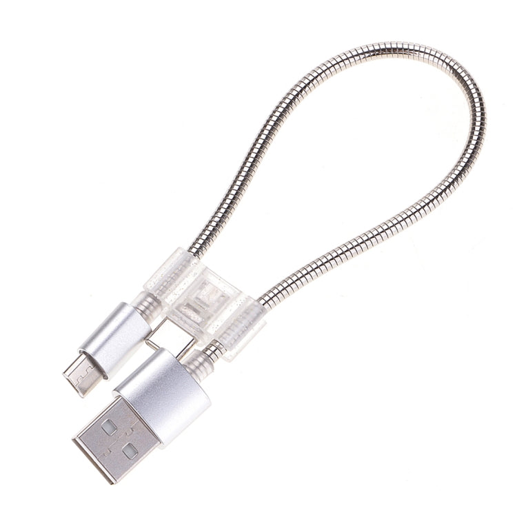 2A Micro USB + Type-C 轉 USB 軟管數據充電線 線長：24厘米