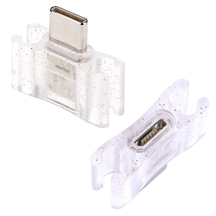 2A Micro USB + Type-C 轉 USB 軟管數據充電線 線長：24厘米