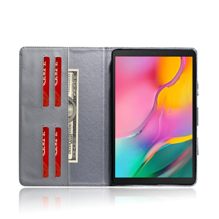 適用於三星 Tab A 10.1  T510 / T515 時尚狗圖案左右開皮套 帶支架&卡槽&錢包