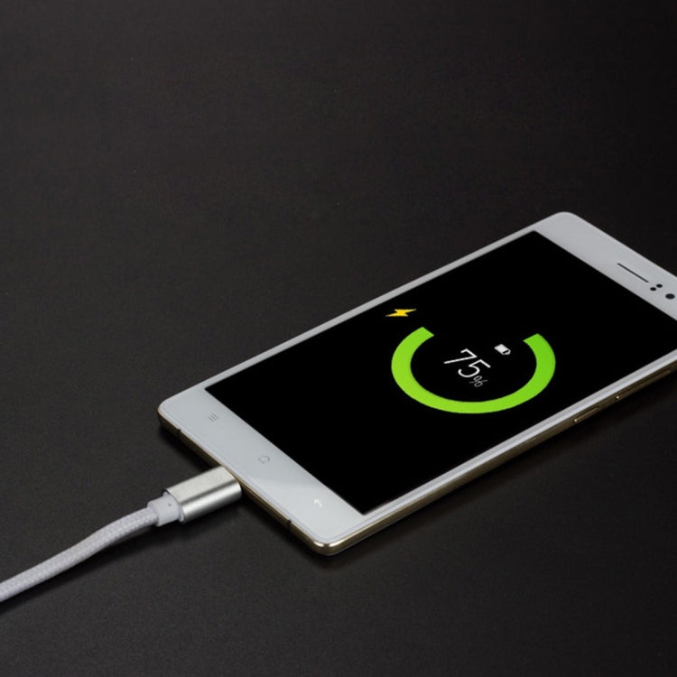 編織線金屬頭 84根銅絲芯  Micro USB 轉 USB2.0  充電/數據線, 線長: 2米