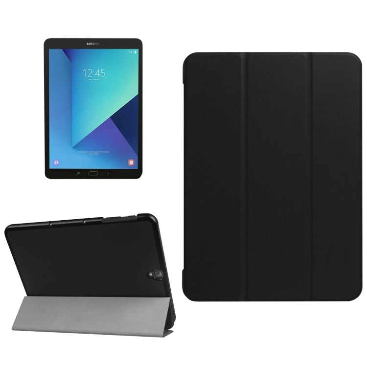 適用於三星Galaxy Tab S3 T820 / T825 9.7英寸 卡斯特紋左右翻蓋皮套 帶三折支架