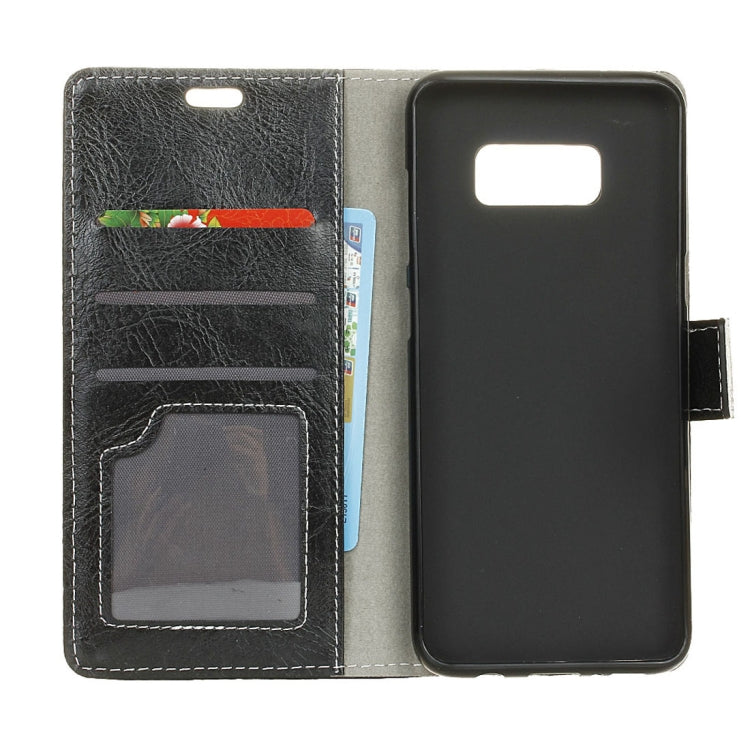 適用於三星 S10e 復古瘋馬紋左右翻蓋皮套 帶支架&卡槽&相框