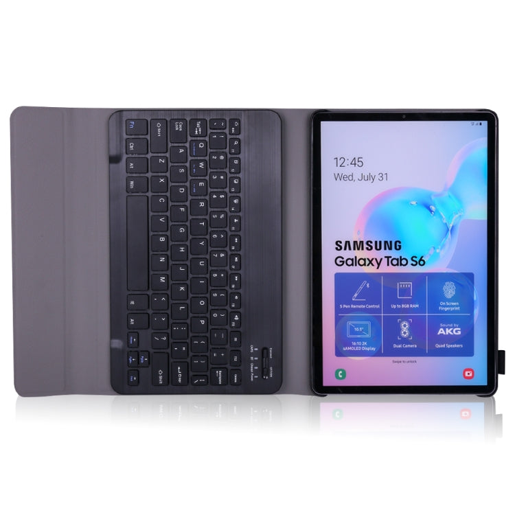 A860 適用於三星 Galaxy Tab S6 10.5寸 T860 / T865 可拆卸藍牙平板鍵盤皮套帶可放筆鬆緊帶