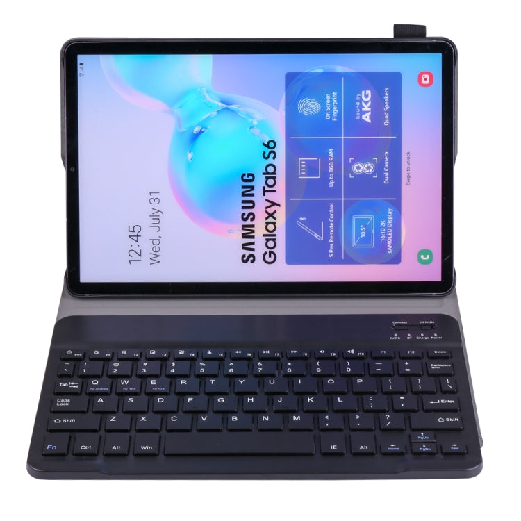 A860 適用於三星 Galaxy Tab S6 10.5寸 T860 / T865 可拆卸藍牙平板鍵盤皮套帶可放筆鬆緊帶