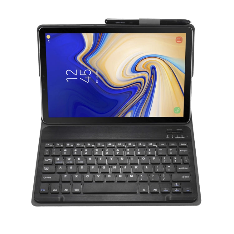 A720 適用於三星 Galaxy Tab S5e T720 藍牙3.0超薄可拆卸式藍牙鍵盤+平板鍵盤皮套帶筆槽&支架