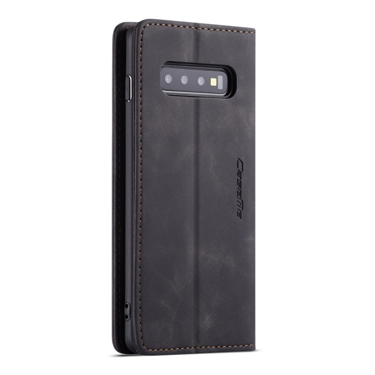 CaseMe-013 適用於Galaxy S10 多功能復古磨砂左右開皮套，帶支架&卡槽&錢包