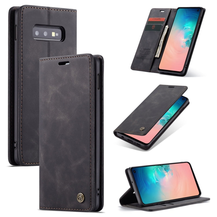 CaseMe-013 適用於Galaxy S10 E 多功能復古磨砂左右開皮套，帶支架&卡槽&錢包
