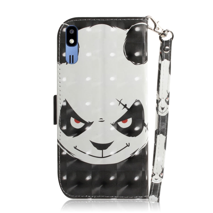 適用於Galaxy A2 Core 3D彩繪憤怒熊圖案左右開皮套 帶支架&卡槽&錢包