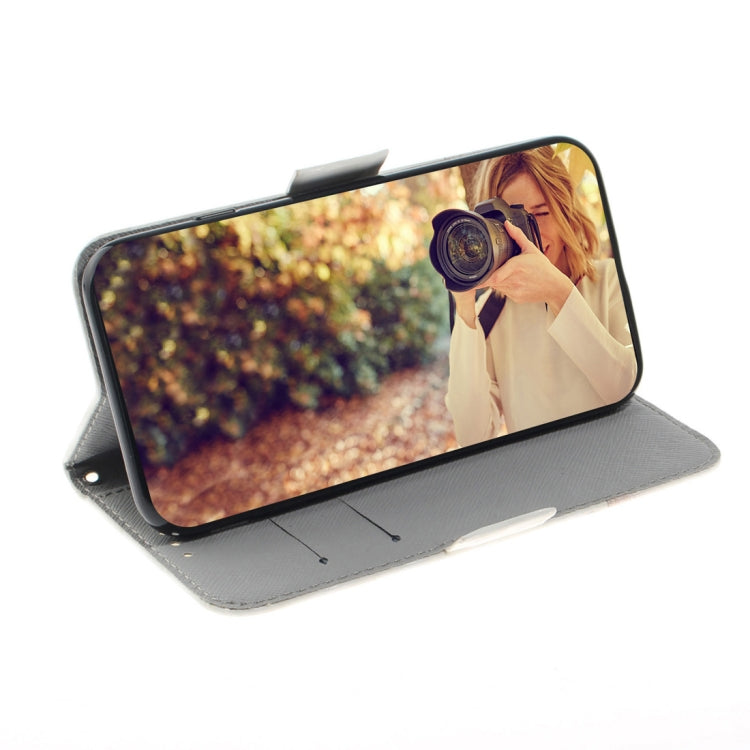 適用於Galaxy A60 3D彩繪萌貓圖案左右開皮套 帶支架&卡槽&錢包