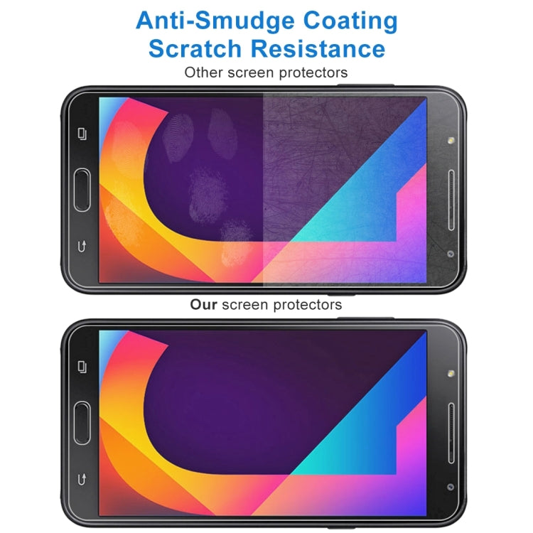 10 PCS 適用於三星 蓋樂世J7 Neo / J701 0.26mm厚度 9H 2.5D弧邊鋼化玻璃膜