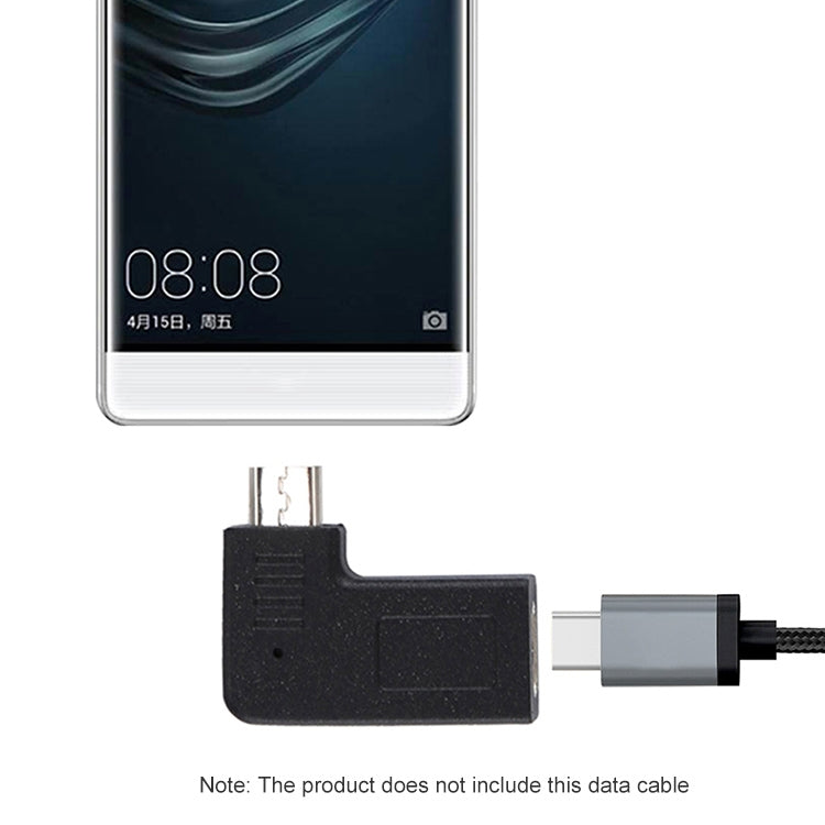 2個一賣 Type-C母頭 轉 Micro USB公頭 左/右彎頭 轉接頭