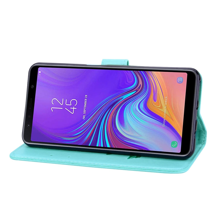 適用於三星 Galaxy A7  玫瑰壓紋左右翻蓋皮套 帶支架&卡槽&錢包