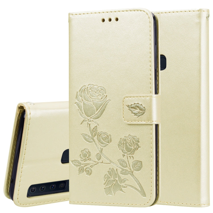 適用於三星 Galaxy A9  玫瑰壓紋左右翻蓋皮套 帶支架&卡槽&錢包