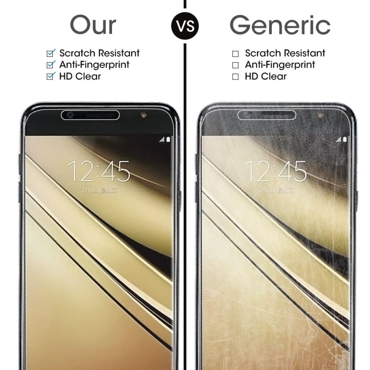 10 PCS 適用於三星蓋樂世 C7    9H 2.5D弧邊鋼化玻璃膜