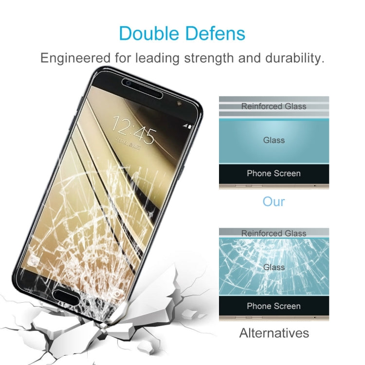 10 PCS 適用於三星蓋樂世 C7    9H 2.5D弧邊鋼化玻璃膜