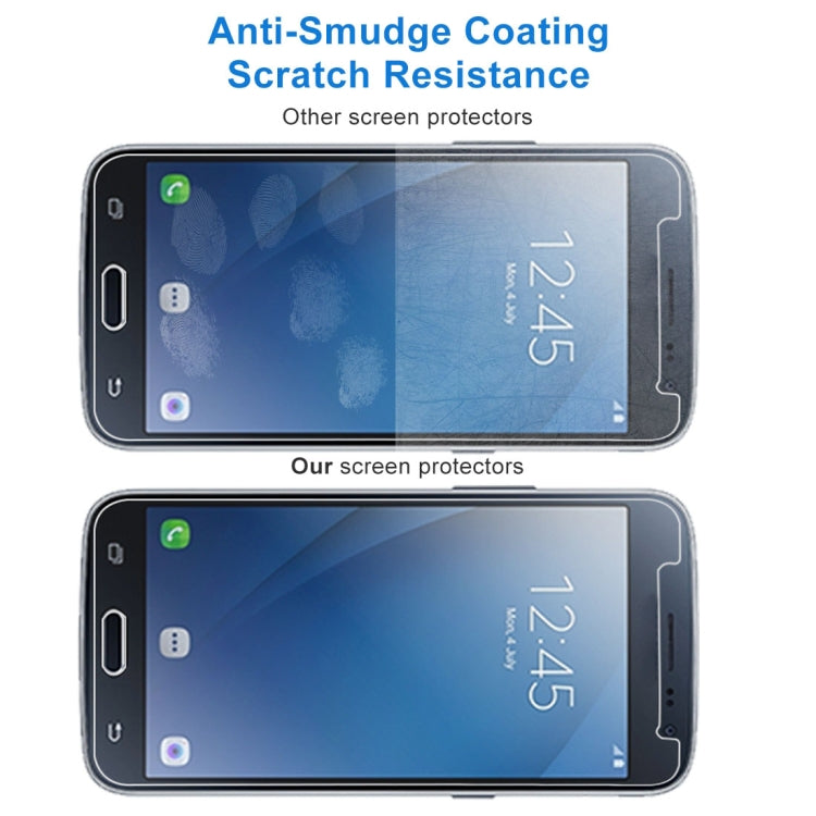 10 PCS 適用於三星 蓋樂世 J2  9H 2.5D弧邊鋼化玻璃膜