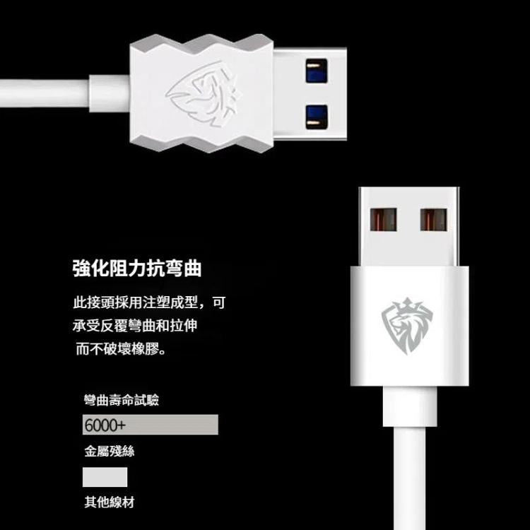 冷野獅 LC701 1.5m 2.4A輸出 USB轉Micro USB PVC快充數據線
