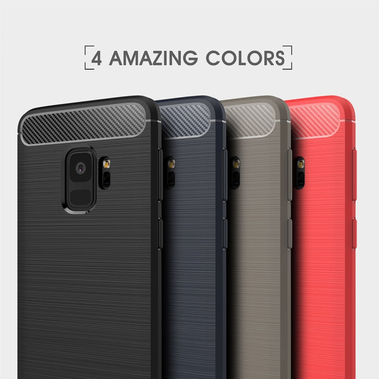 適用於三星Galaxy S9 防滑拉絲碳纖維紋軟TPU保護殼