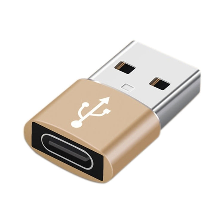 USB-C / Type-C Female to USB 2.0 Male Aluminum Alloy Adapter, Support Charging & Transmission
