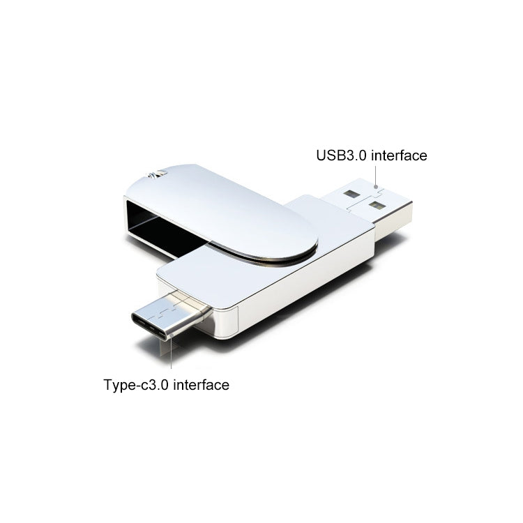 Kinzdi 128GB USB 3.0 + Type-C 3.0 接口金屬旋轉U盤V11