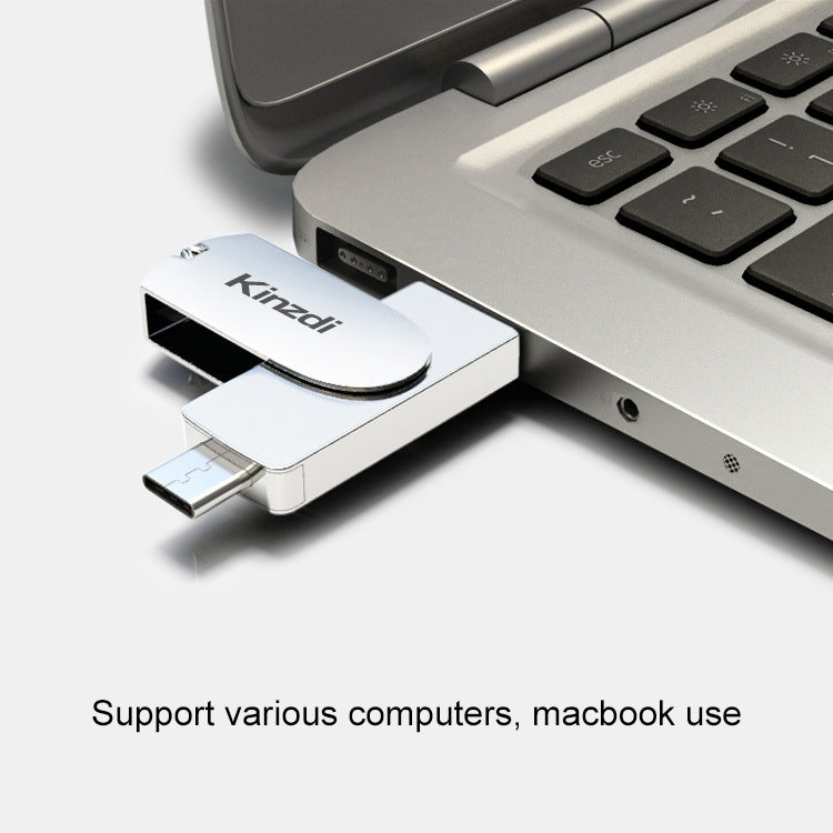 Kinzdi 64GB USB 3.0 + Type-C 3.0 接口金屬旋轉U盤V11