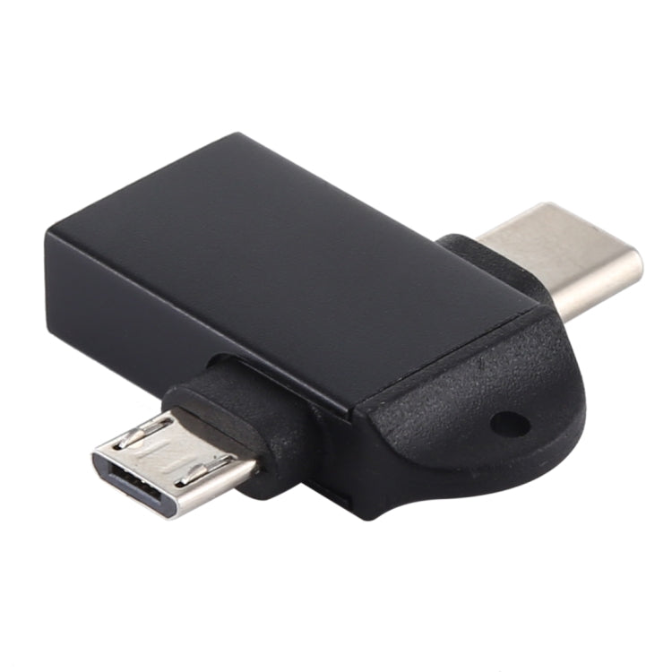 USB3.0母頭 轉 Type-C+Micro USB多功能OTG適配器