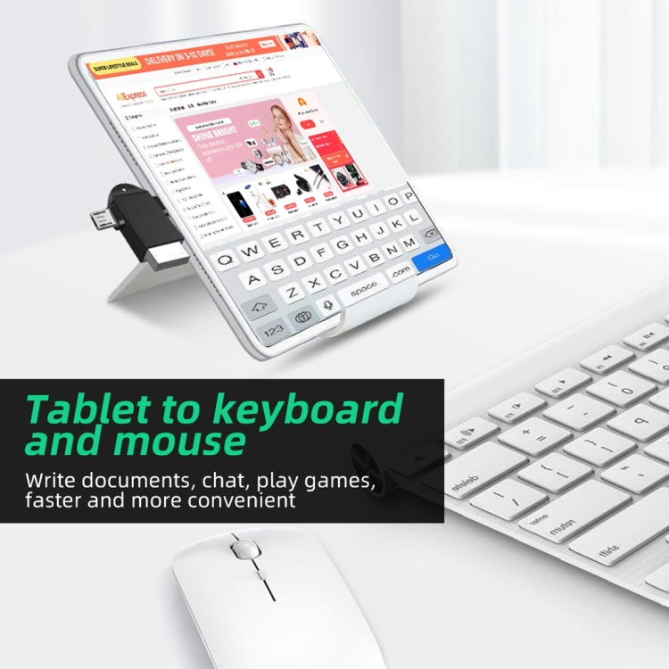 USB3.0母頭 轉 Type-C+Micro USB多功能OTG適配器