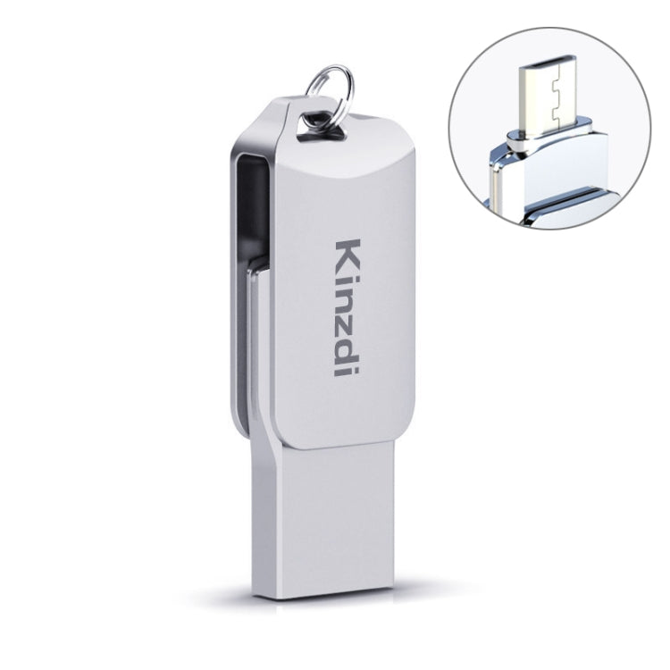 Kinzdi 32GB USB 2.0 安卓手機電腦兩用OTG金屬旋轉U盤 V8