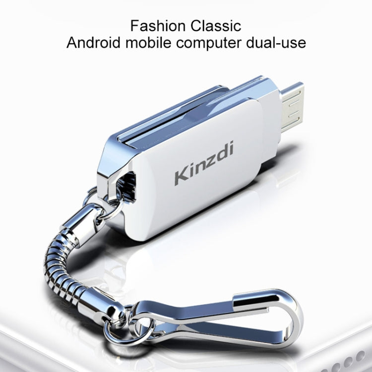 Kinzdi 32GB USB 2.0 安卓手機電腦兩用OTG金屬旋轉U盤 V8