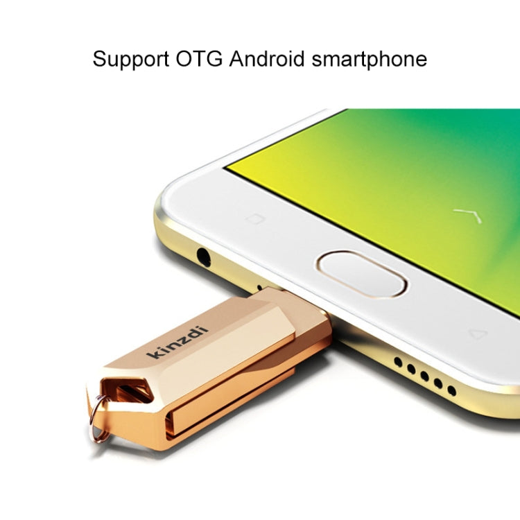 Kinzdi 32GB USB 2.0 安卓手機電腦兩用OTG金屬旋轉U盤 V8
