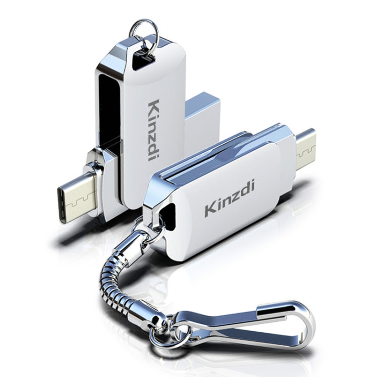 Kinzdi 32GB USB + Type-C 接口金屬旋轉U盤V10