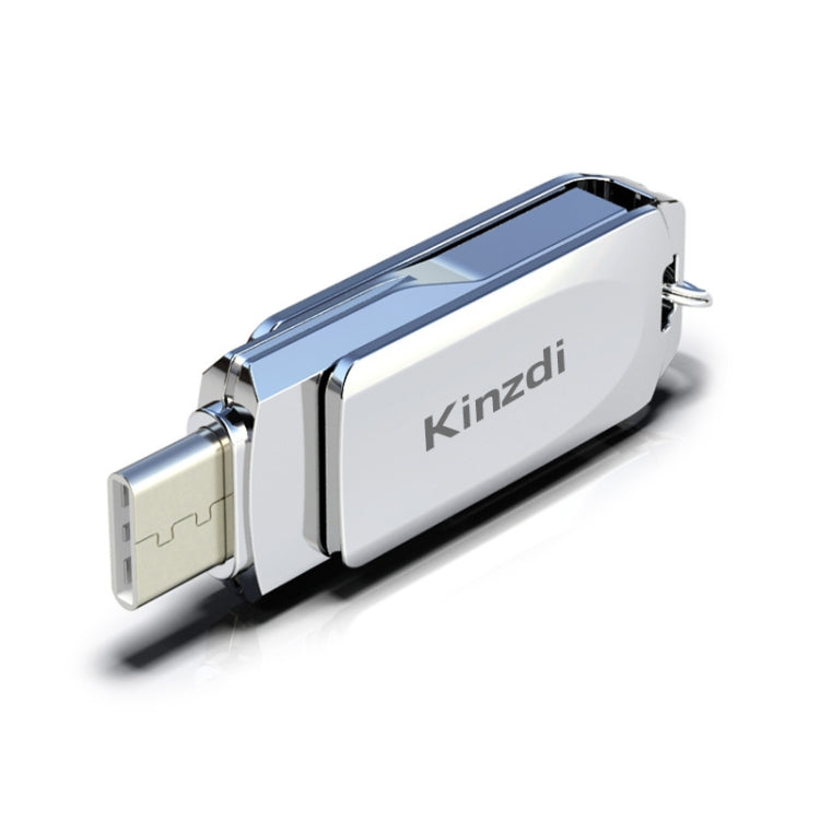 Kinzdi 64GB USB + Type-C 接口金屬旋轉U盤V10