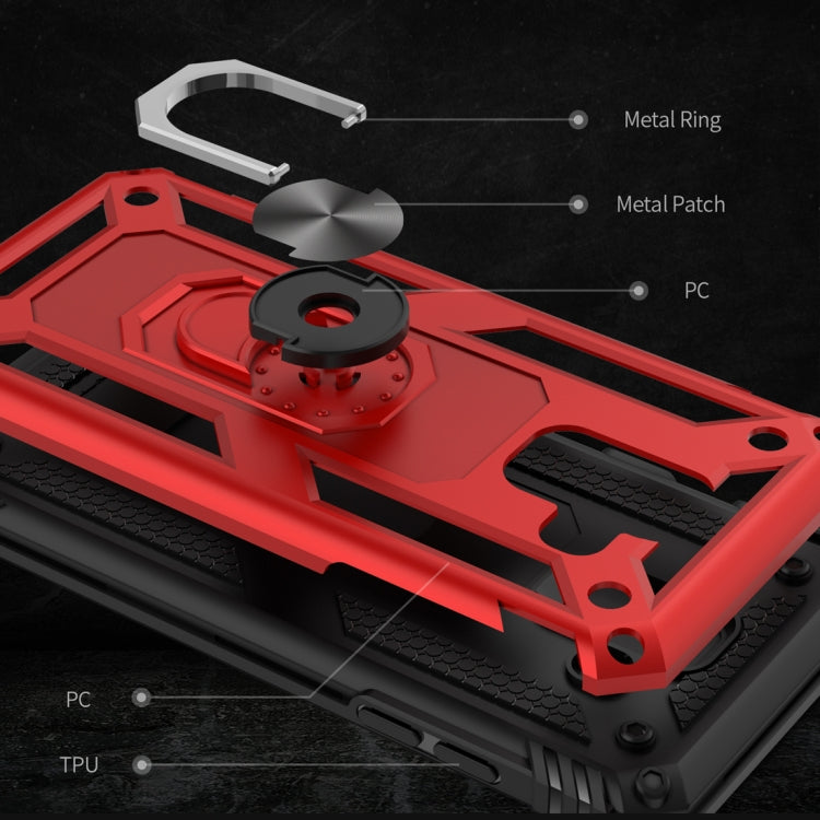 適用於三星 Galaxy A6  TPU + PC 軍士盔甲防摔保護殼，帶360度旋轉支架