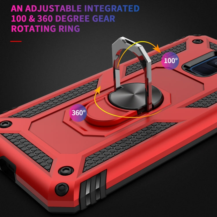 適用於三星 Galaxy A6  TPU + PC 軍士盔甲防摔保護殼，帶360度旋轉支架