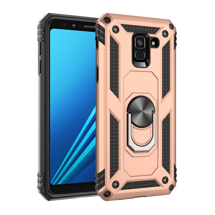 適用於三星 Galaxy A8  TPU + PC 軍士盔甲防摔保護殼，帶360度旋轉支架