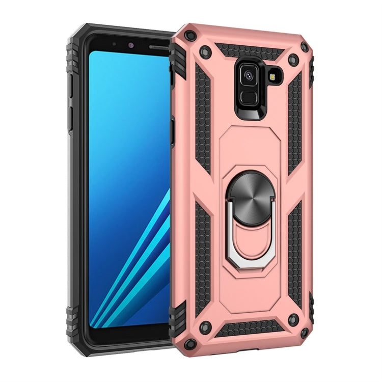 適用於三星 Galaxy A8  TPU + PC 軍士盔甲防摔保護殼，帶360度旋轉支架