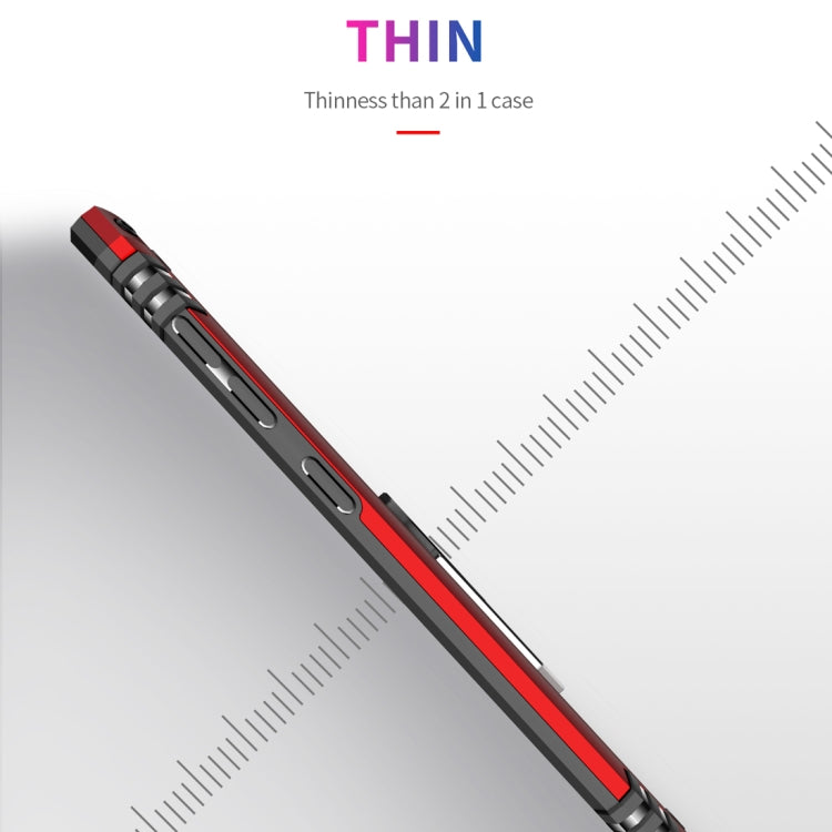 適用於三星 Galaxy A10 TPU + PC 軍士盔甲防摔保護殼，帶360度旋轉支架