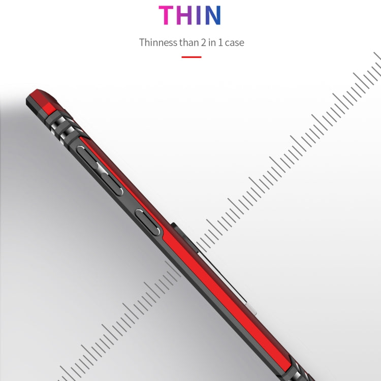 適用於三星 Galaxy A50 TPU + PC 軍士盔甲防摔保護殼，帶360度旋轉支架