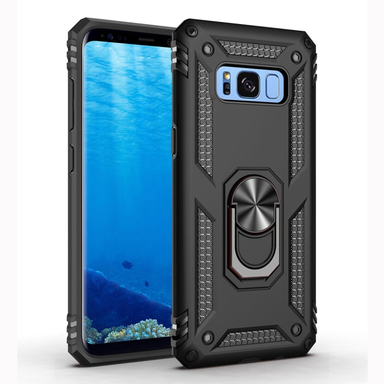 適用於三星 Galaxy S8 Plus TPU + PC 軍士盔甲防摔保護殼，帶360度旋轉支架