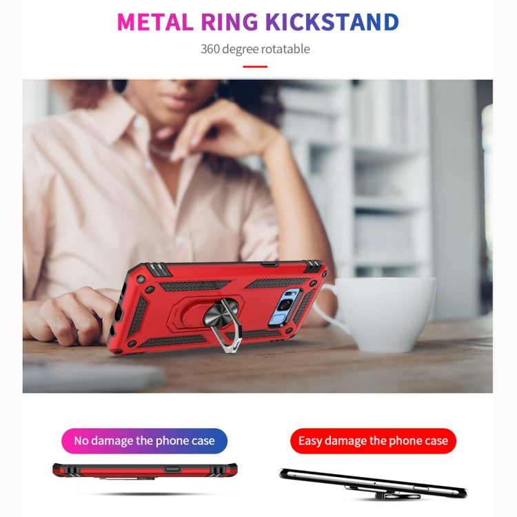 適用於三星 Galaxy S8 Plus TPU + PC 軍士盔甲防摔保護殼，帶360度旋轉支架