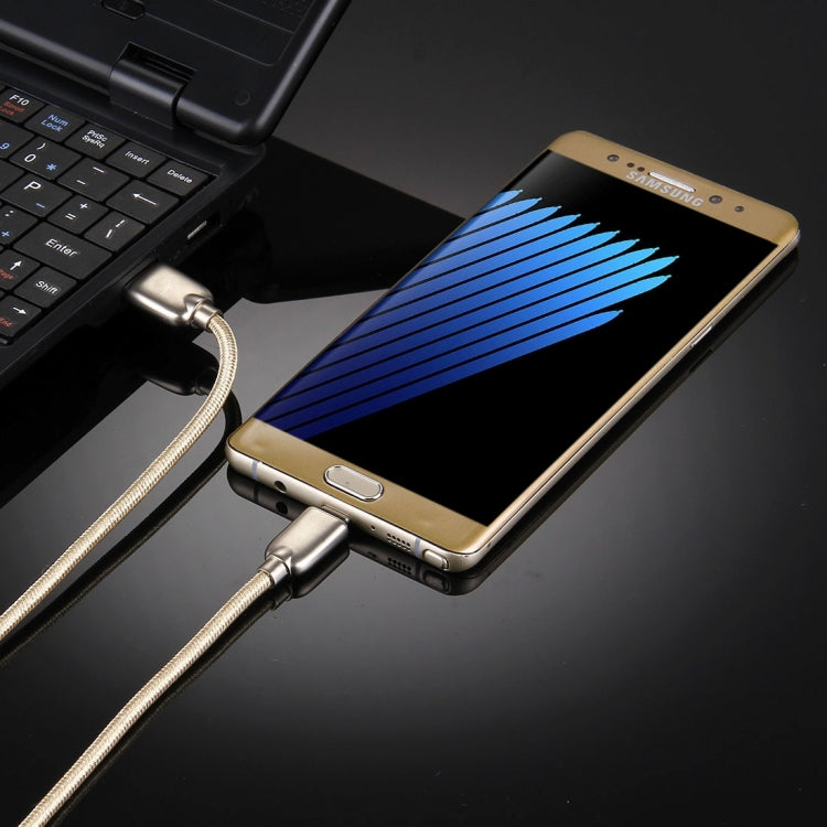 Type-C 轉 USB 充電數據線 金屬頭編織線 108根銅芯線 長度：1米