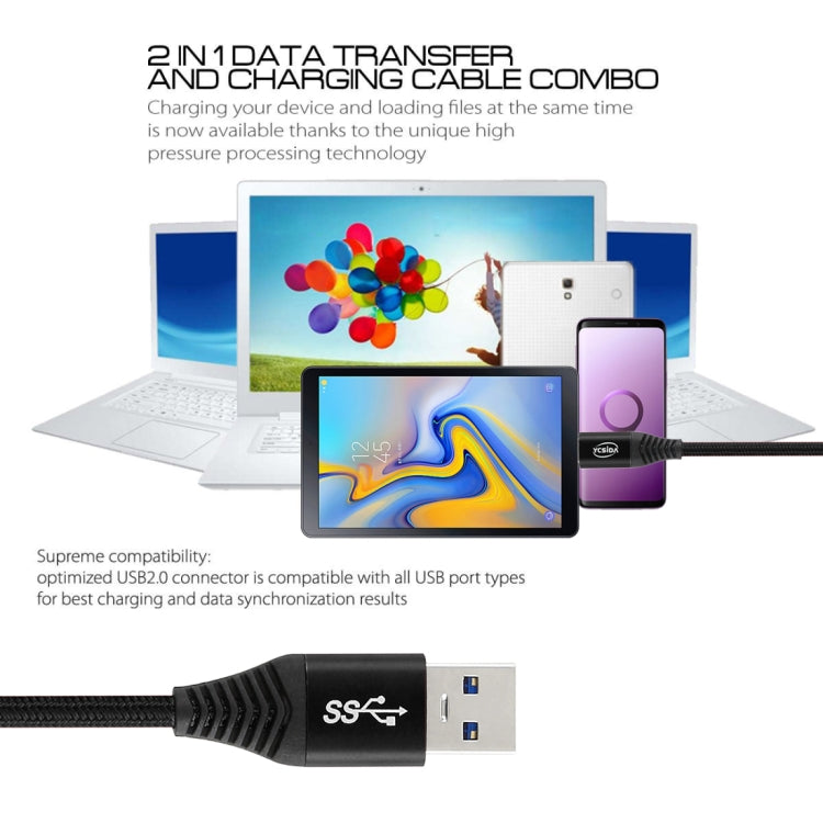 尼龍編織數據線 USB to Type-C 數據快充線 1.2m