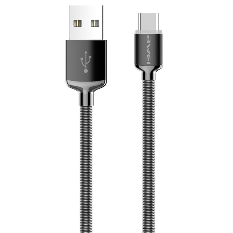 awei CL-26 0.3m 2.4A USB轉Type-C接口 金屬充電線