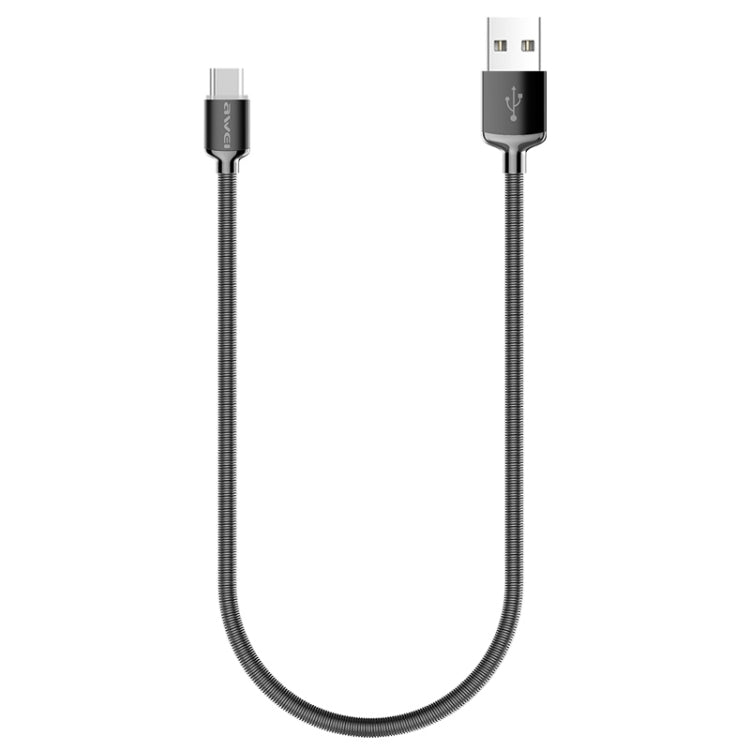 awei CL-26 0.3m 2.4A USB轉Type-C接口 金屬充電線
