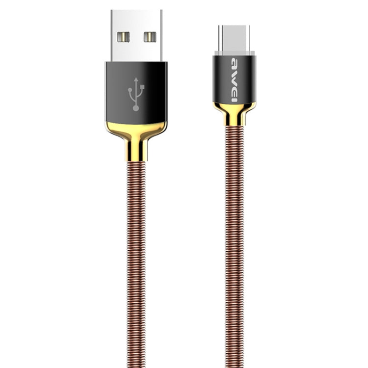 awei CL-26 0.3m 2.4A USB轉Type-C接口 金屬充電線