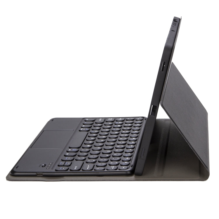 For iPad 11 2025 / 10th Gen 10.9 2022 YA10B-A Lambskin Texture Bluetooth Touch Keyboard Leather Tablet Case with Pen Slot