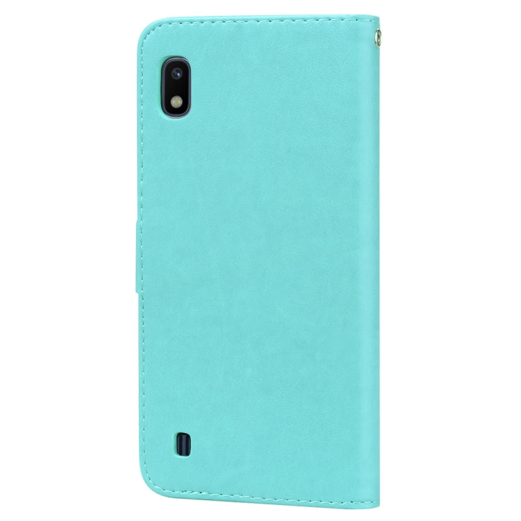 適用於三星 Galaxy A10 玫瑰壓紋左右翻蓋皮套 帶支架&卡槽&錢包