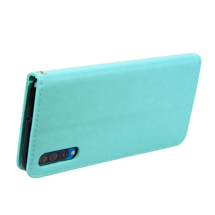 適用於三星 Galaxy A50 玫瑰壓紋左右翻蓋皮套 帶支架&卡槽&錢包