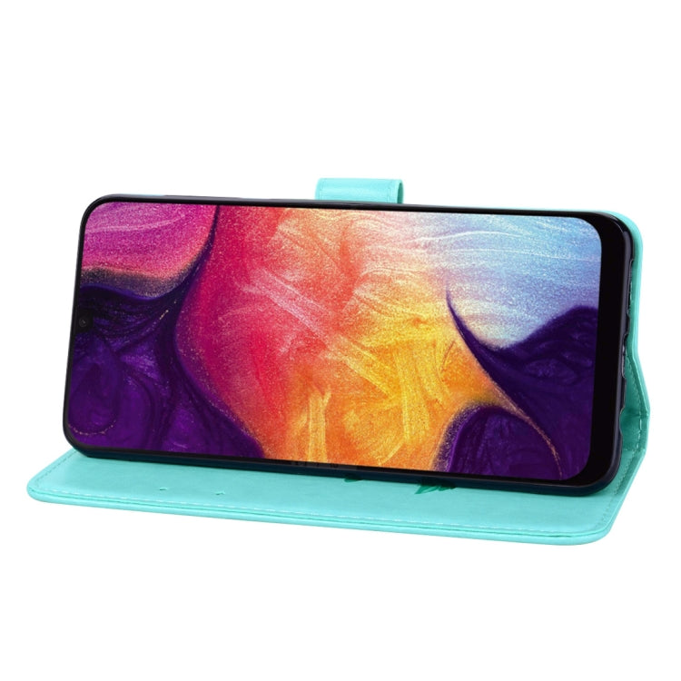 適用於三星 Galaxy A50 玫瑰壓紋左右翻蓋皮套 帶支架&卡槽&錢包