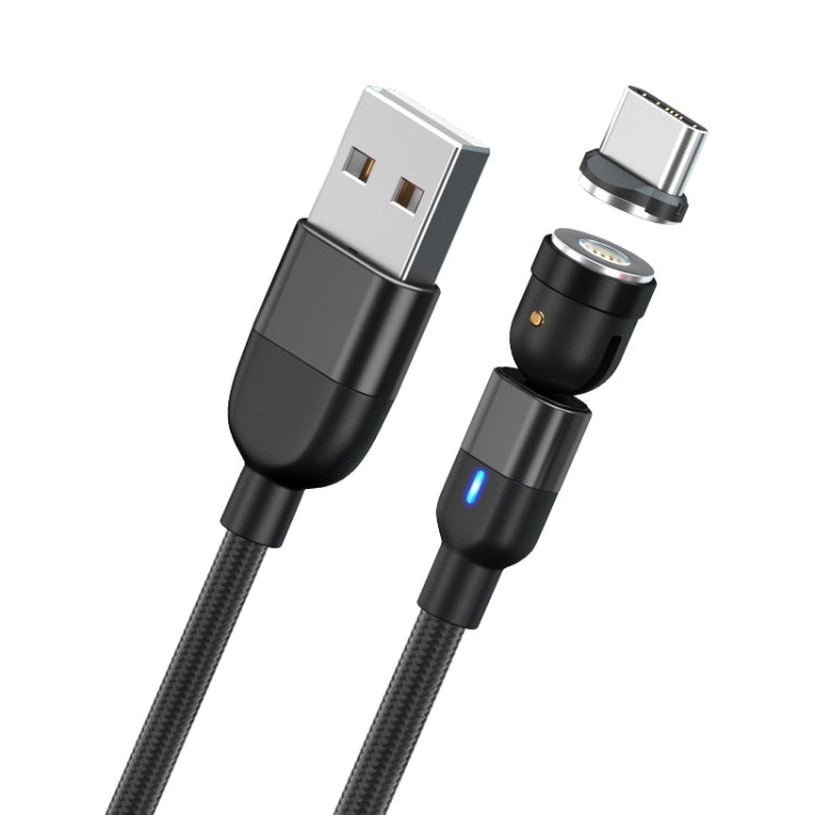 2m 3A USB 轉 USB-C / Type-C 540度旋轉磁吸充電數據線